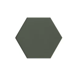 Eiffel art construction Carrelage sol / mur hexagonal uni vert mate 11,6x10,1 cm KROMATIKA GREEN