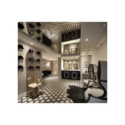 Carrelage sol / mur hexagonal effet ciment motif linéaire 25 x 21.6 cm TERRA CORNICE HEXAGONAL-Eiffel art construction Best