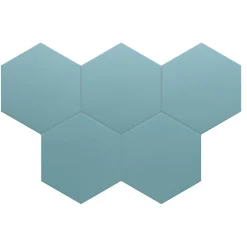 Carrelage sol / mur hexagonal uni bleu 17,5x20 cm COIMBRA AZURE 30636-Aelle Carrelage New