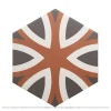 Aelle Carrelage Carrelage sol / mur hexagonal à motif coloré 17,5x20 cm COIMBRA DOLCE 30659