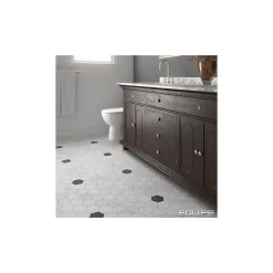 Carrelage sol / mur hexagonal effet bois grand format HEXAGONO BELICE CARBON-Aelle Carrelage New