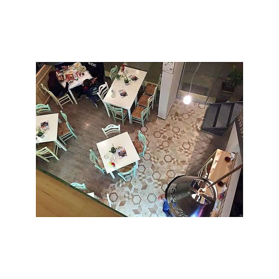 Eiffel art construction Carrelage sol / mur hexagonal effet ciment 25 x 21.6 cm TERRA MIX PATCHWORK HEXAGONAL BEIGE