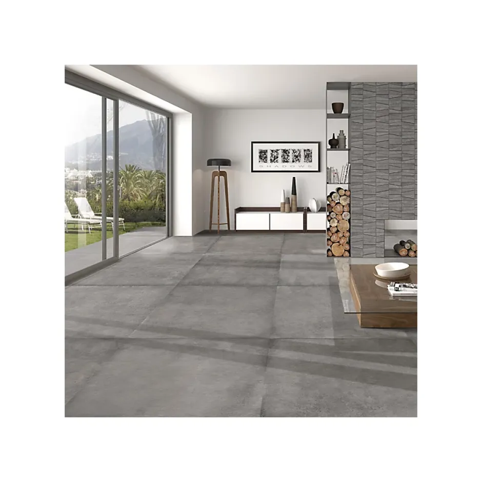 Carrelage sol / mur moderne gris 75x75 cm MATERIKA DARK GREY-Aelle Carrelage Hot