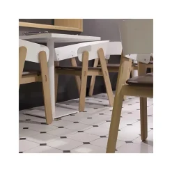 Aelle Carrelage Carrelage sol / mur octogonal uni blanc 20x20 cm VODEVIL OCTOGONE CABARET NACAR