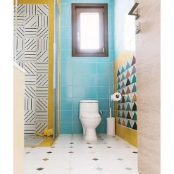 Aelle Carrelage Carrelage sol / mur octogonal uni blanc 20x20 cm VODEVIL OCTOGONE CABARET NACAR