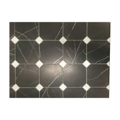 Carrelage sol / mur octogonal effet marbre noir 20x20 cm OCTAGON MARMOL NEGRO-Aelle Carrelage Sale