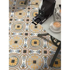 Carrelage sol / mur octogonal motif 20x20 cm VODEVIL OCTOGONO DIGLAS-Aelle Carrelage Online