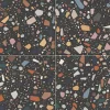 Aelle Carrelage Carrelage sol / mur terrazzo multicouleur 18,6x18,6 cm CONFETTI NERO MULTICOLOR