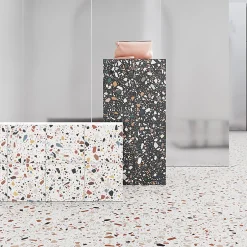 Aelle Carrelage Carrelage sol / mur terrazzo multicouleur 18,6x18,6 cm CONFETTI NERO MULTICOLOR