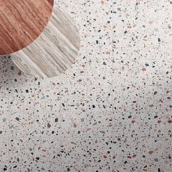 Carrelage sol / mur terrazzo multicouleur 18,6x18,6 cm CONFETTI BIANCO MULTICOLOR-Aelle Carrelage Discount