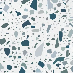 Carrelage sol / mur terrazzo multicouleur 18,6x18,6 cm CONFETTI BIANCO PETROLIO-Aelle Carrelage Hot