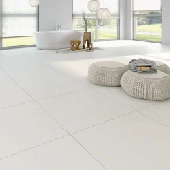 Carrelage sol / mur uni blanc mate 80x80 cm INARI NIEVE-Aelle Carrelage Online