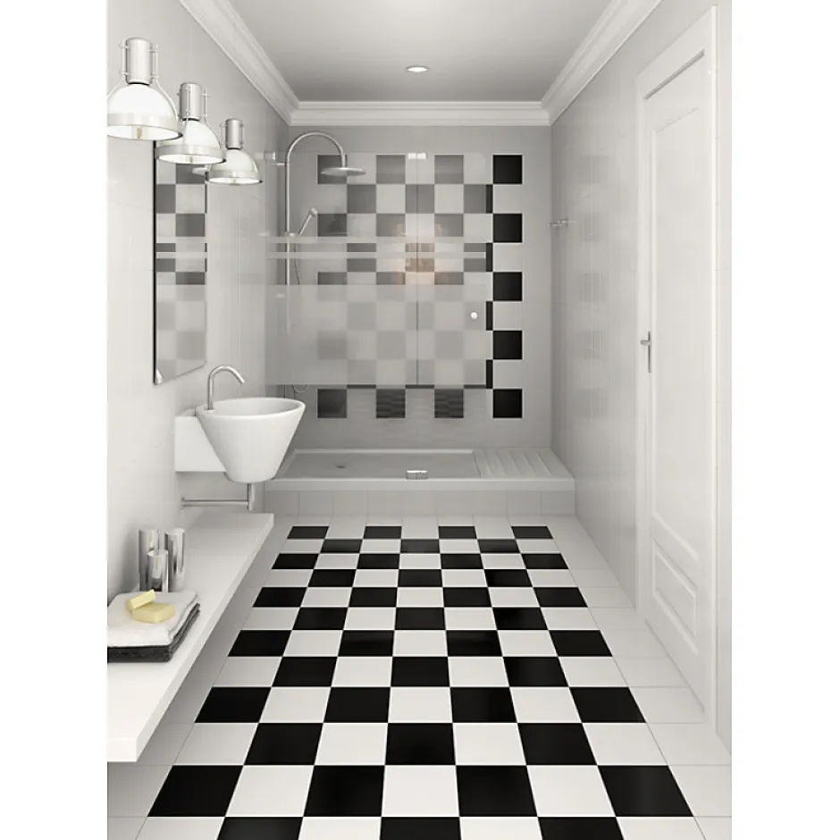 Carrelage sol / mur 20x20 uni noir pure MONOCOLOR NEGRO-Aelle Carrelage