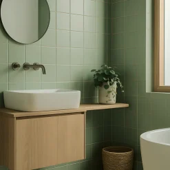 Aelle Carrelage Carrelage sol / mur 20x20 uni vert MONOCOLOR MUSGO