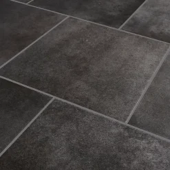 GoodHome Carrelage sol anthracite effet béton L.42,6 x l.42,6 cm x ép.7,4 mm, Konkrete