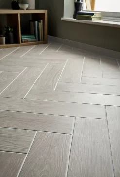 Colours Carrelage sol blanc 20 x 120 cm Cotage