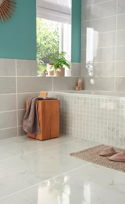 Carrelage sol blanc 30 x 60 cm Elegance Marble-GoodHome Clearance