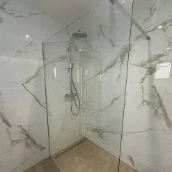 Rentside Carrelage sol blanc brillant poli l.120 x L.60 cm Royal gold