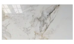 Rentside Carrelage sol blanc brillant poli l.120 x L.60 cm LUANDA