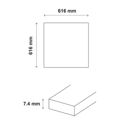 Carrelage sol effet béton ivoire L.61,6 x l.61,6 cm x ép.7,4 mm, Konkrete-GoodHome Outlet