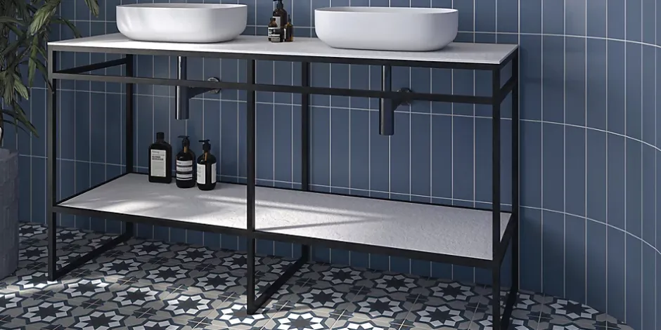 Carrelage sol effet carreaux de ciment Classico capri cold 20x20 cm - Réflex boutique-Reflex Boutique Hot