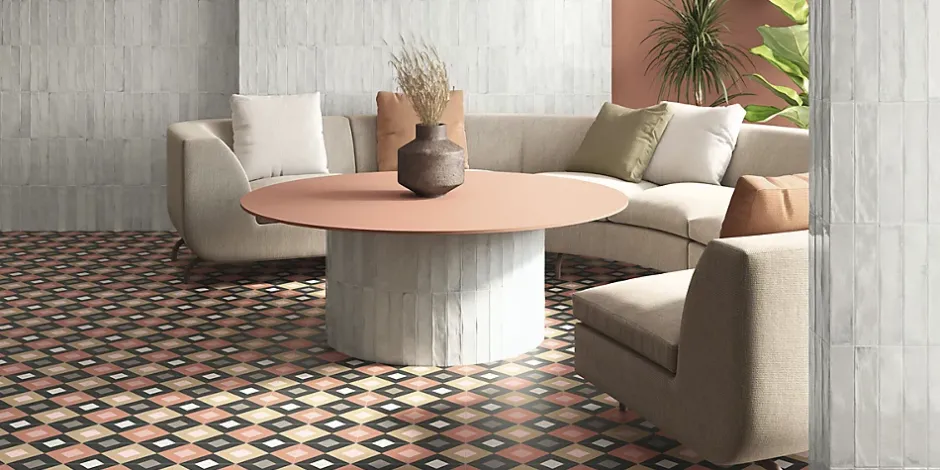 Carrelage sol effet carreaux de ciment Fancy Jasmine day 15x15 cm - Réflex boutique-Reflex Boutique New