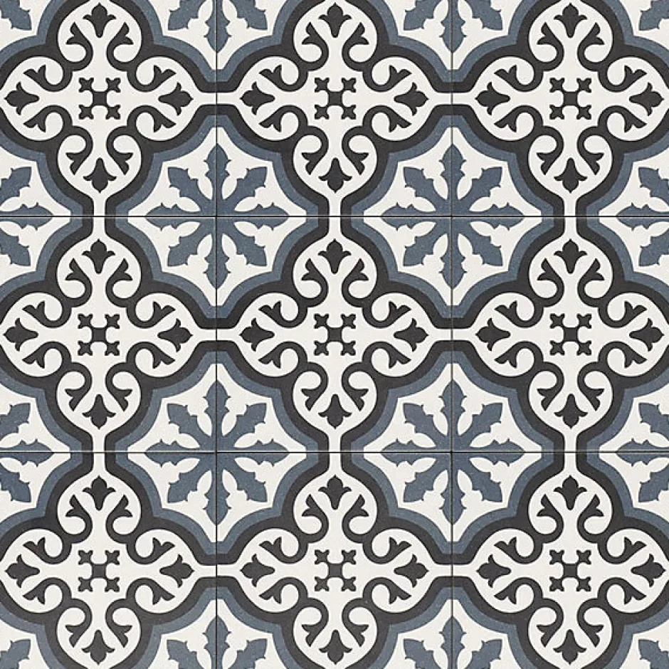 Carrelage sol effet carreaux de ciment Richelieu london 20x20 cm --Reflex Boutique Outlet