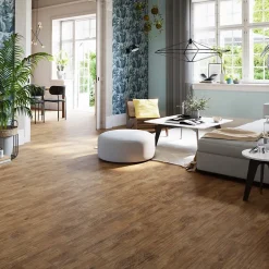 GoodHome Carrelage sol et mur aspect bois miel L.120 x l.20 cm x ép.9 mm, Antic Rustic