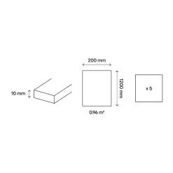 GoodHome Carrelage sol et mur aspect bois miel L.120 x l.20 cm x ép.9 mm, Antic Rustic