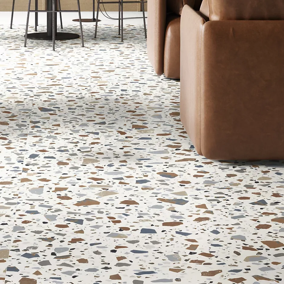 Carrelage sol et mur blanc mat Trend-Deco 90 x 90 cm