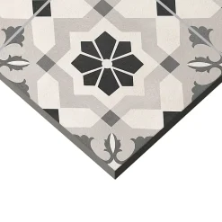 Mykonos Carrelage sol et mur effet carreaux de ciment tons gris L.45 x l.45 cm x ép.9,5 mm, Mediterranea Menorca