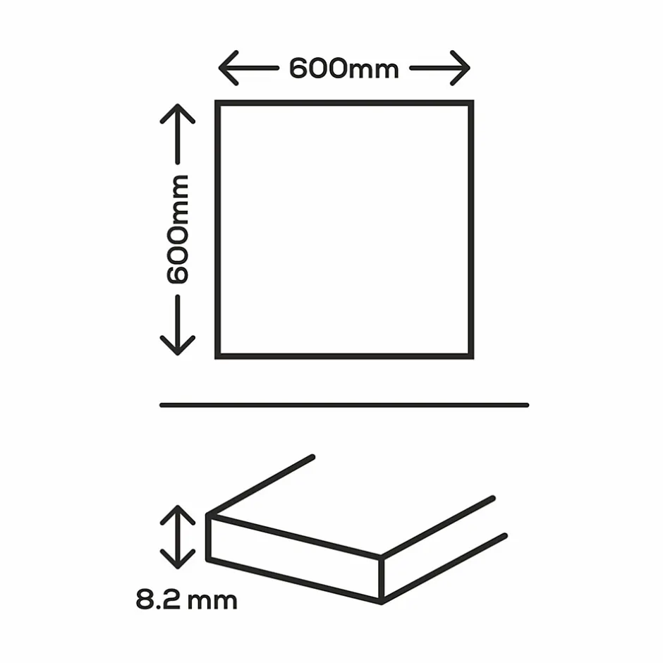 GoodHome Carrelage sol et mur effet pierre gris mat L.60 x l.60 cm x ép.8,2 mm, Zerlina