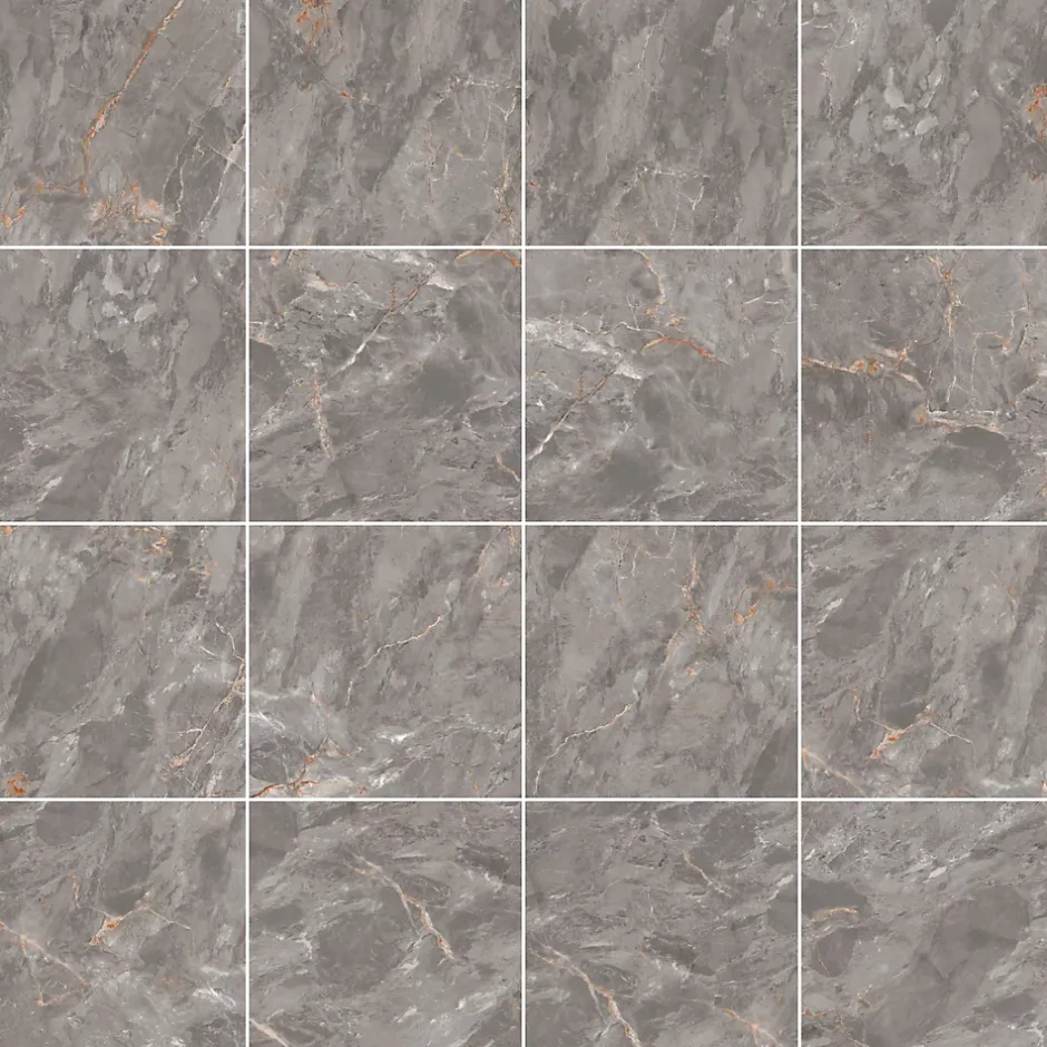 GoodHome Carrelage sol et mur effet pierre gris mat L.60 x l.60 cm x ép.8,2 mm, Zerlina