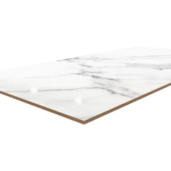 GoodHome Carrelage sol et mur effet marbre blanc brillant L.61,3 x l.30,3 cm x ép.9 mm, Aruma