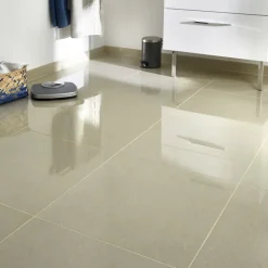 Carrelage sol et mur effet marbre beige brillant L.60 x l.60 cm x ép.8 mm, Musetta-GoodHome Outlet