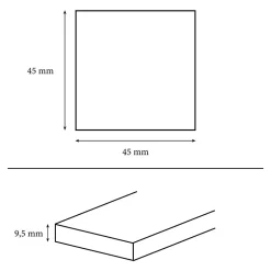 GoodHome Carrelage sol et mur effet marbre blanc brillant L.45 x l.45 cm x ép.9,5 mm, Aruma