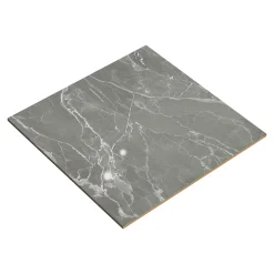 GoodHome Carrelage sol et mur effet marbre gris brillant L.60,8 x l.60,8 cm x ép.8,5 mm, Aruma