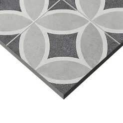 Carrelage sol et mur effet carreaux de ciment tons gris L.45 x l.45 cm x ép.9,5 mm, Mediterranea Toscana-Mykonos Outlet