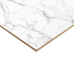 Carrelage sol et mur effet marbre blanc mat L.60,8 x l.60,8 cm x ép.8,5 mm, Aruma-GoodHome Discount