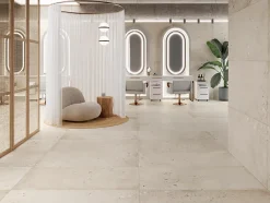 Carrelage sol et mur effet pierre beige mat L.120 x l.60 cm x ép.10mm, Illusion-Alaplana Online