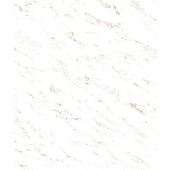 GoodHome Carrelage sol et mur effet marbre blanc et doré brillant L.60,8 x l.60,8 cm x ép.8,5 mm - lot de 4, Aruma