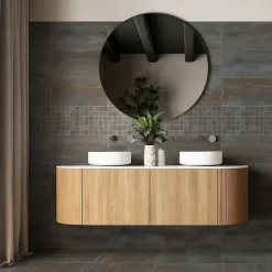 Gresmalt Carrelage sol et mur en grès cérame émaillé effet béton noir mat oxydé L.60 x l.30 cm x ép.7,4 mm, Upper