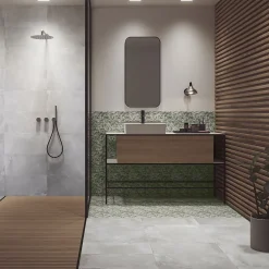 Carrelage sol et mur en grès cérame émaillé effet pierre gris mat L.60 x l.30 cm x ép.7,4 mm, Flora-Gresmalt Sale