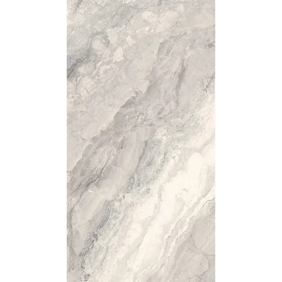 Carrelage sol et mur gris perle brillant Mineral 90 x 180 cm