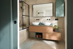 GoodHome Carrelage sol et mur gris clair effet béton L.59,5 x l.29,5 cm x ép.8,7 mm, Arina