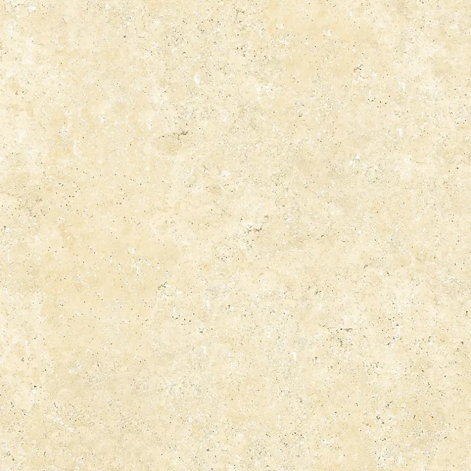 Carrelage sol et mur grès cérame émaillé effet travertin beige mat L.60 x l.60 cm x ép.7,4 mm, Traverno
