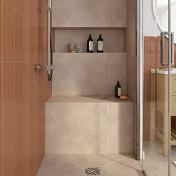 Carrelage sol et mur grès cérame émaillé effet travertin beige mat L.60 x l.60 cm x ép.7,4 mm, Traverno