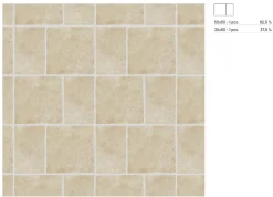 Carrelage sol et mur intérieur en grès cérame émaillé effet pierre ivoire mat L.50 x l.30 cm x ép.9 mm, Sunstone- Sale