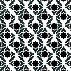 Carrelage sol et mur intérieur effet carreaux de ciment noirs et blancs L.20 x l.20 cm x ép.7,4 mm, Glamour Slate Mix- Outlet