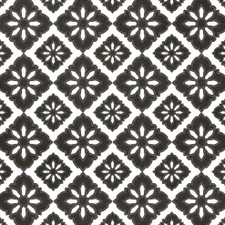Carrelage sol et mur intérieur effet carreaux de ciment noirs et blancs L.20 x l.20 cm x ép.7,4 mm, Glamour Slate Mix- Outlet